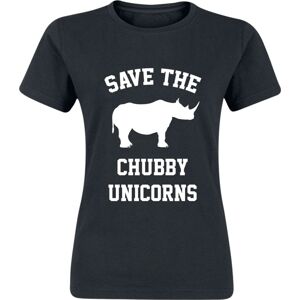 Tierisch Save The Chubby Unicorns Dámské tričko černá