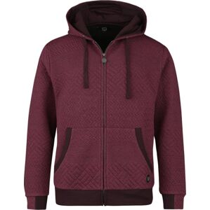 RED by EMP Hoody Jacket With Quilted Structure Mikina s kapucí na zip bordová