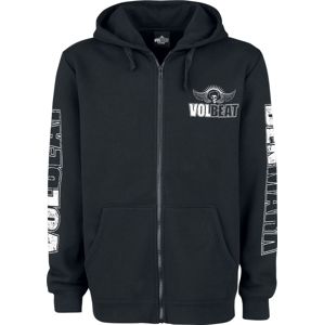 Volbeat Denmark Skull mikina s kapucí na zip černá