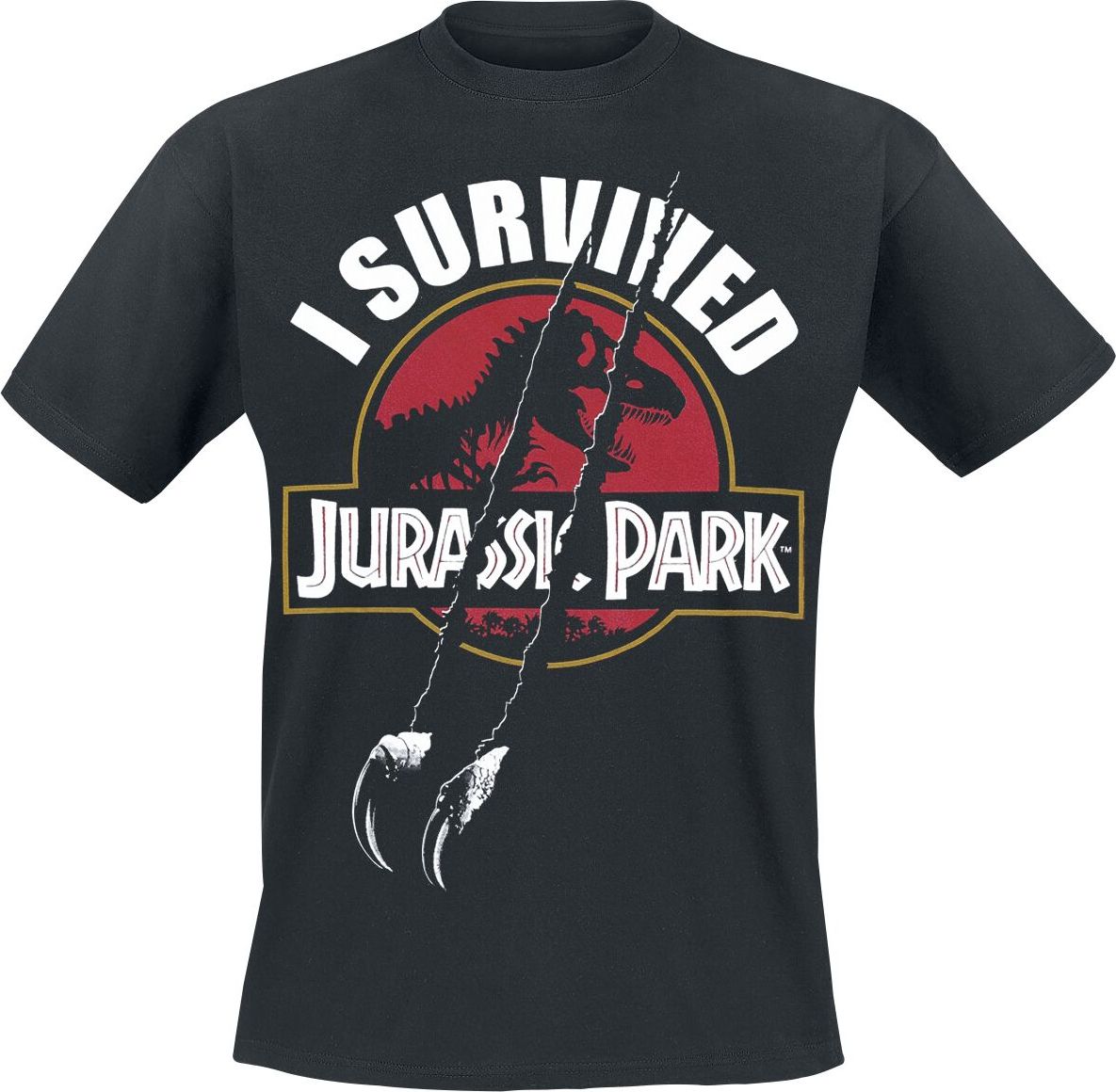 Jurassic Park I Survived! tricko černá
