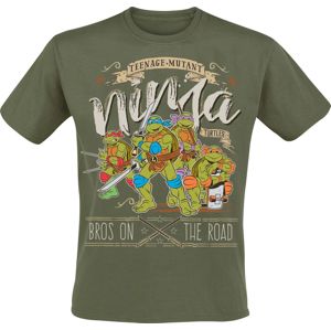 Teenage Mutant Ninja Turtles Bros On The Road tricko olivová