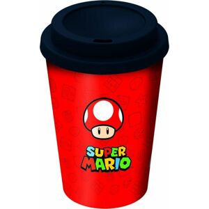 Super Mario Pilz kávový šálek červená