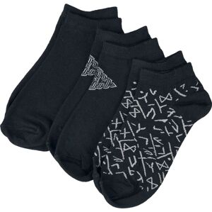 Black Premium by EMP Balení 3 párů ponožek s runami Ponožky černá