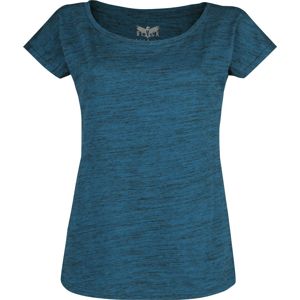 Black Premium by EMP Modré tričko s žíhaným vzhledem dívcí tricko modrá