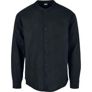 Urban Classics Bavlněno-lněná košile se stojáčkem Košile černá