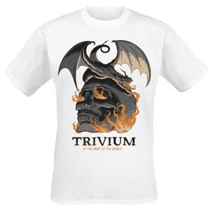 Trivium Flaming Skull Tričko bílá