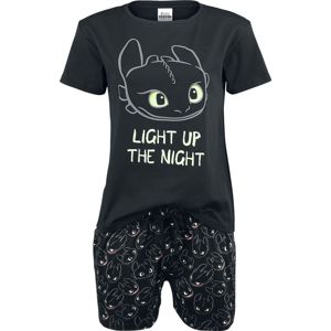 Drachenzähmen leicht gemacht Ohnezahn - Light Up pyžama černá
