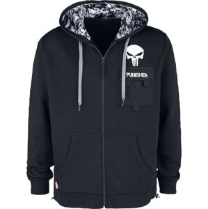The Punisher Skull - Spray Mikina s kapucí na zip černá
