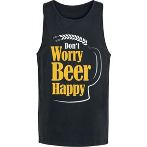 Alcohol & Party Funshirt - Don`t Worry Beer Happy Tank top černá