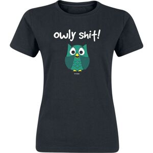 Tierisch Owly Shit! Dámské tričko černá