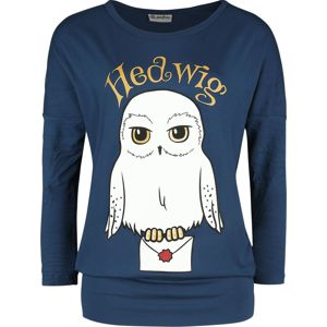 Harry Potter Hedwig Dámské tričko s dlouhými rukávy tmavě modrá