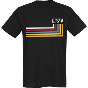 Marvel Marvel Logo - Stripes Tričko modrá