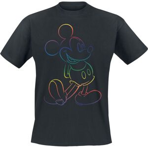 Mickey & Minnie Mouse Rainbow Mickey Tričko černá