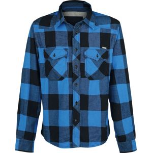 Brandit Checkshirt Košile cerná/modrá