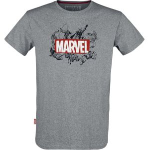 Marvel Marvel Logo tricko šedá