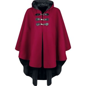 Gothicana by EMP Červený plášť s kapucí Plášt bordová