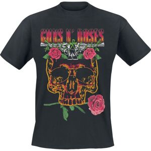 Guns N' Roses Vintage Skull Rose Tričko černá