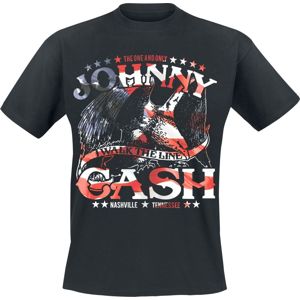 Johnny Cash Americana Eagle tricko černá