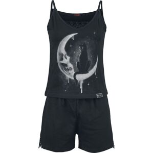 Spiral Gothic Moon pyžama černá