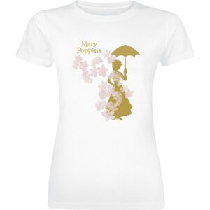 Mary Poppins Floral Silhouette Dámské tričko bílá