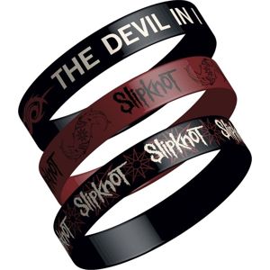 Slipknot Logo Trio náramek cerná/cervená/bílá