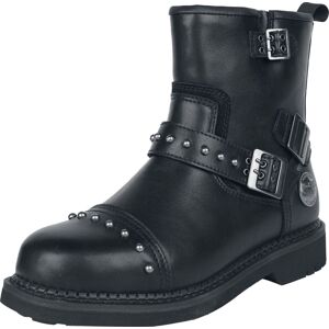 Rock Rebel by EMP Boots with Buckles and Studs boty černá