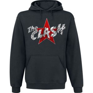 The Clash Star Logo mikina s kapucí černá