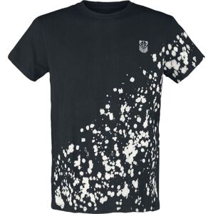 Black Premium by EMP Tričko s bílými puntíky a výšivkou Tričko černá