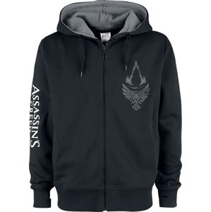 Assassin's Creed Valhalla - Raven & Symbol Mikina s kapucí cerná/šedá