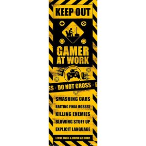 Keep Out, Gamer At Work Keep Out, Gamer At Work plakát na dvere vícebarevný