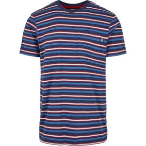 Urban Classics Fast Stripe Pocket Tee Tričko modrá/cervená