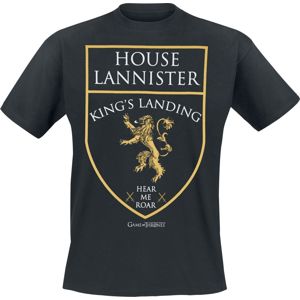 Game Of Thrones House Lannister - Kings Landing - Hear Me Roar tricko černá