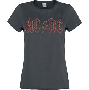 AC/DC Amplified Collection - Logo Diamante dívcí tricko charcoal