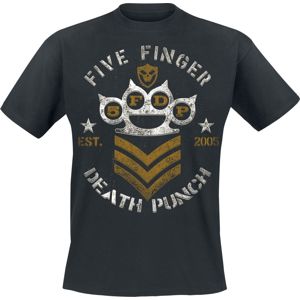 Five Finger Death Punch Brass Knuckles - Chevron Tričko černá