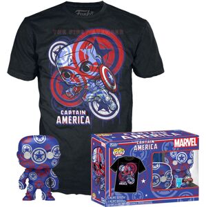Captain America Marvel Patriotic Age - Captain America (Art Series) - Pop! & tričko Sberatelská postava standard