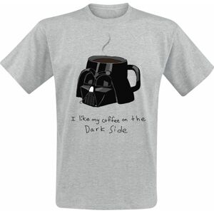 Star Wars Darth Vader Coffee on the Dark Side Tričko šedá
