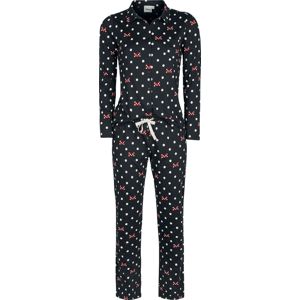 Mickey & Minnie Mouse Minnie Mouse - Dots & Bows pyžama černá