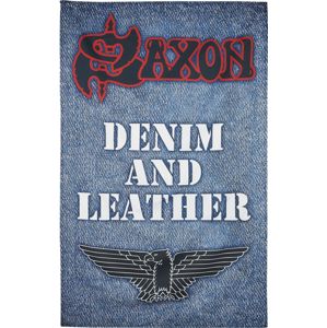 Saxon Denim And Leather Textilní plakát vícebarevný