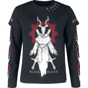 Black Blood by Gothicana Top s dlouhými rukávy Goat monk Dámské tričko s dlouhými rukávy černá