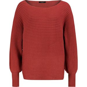 Sublevel Ladies Rib Knit Oversized Pullover Dívcí mikina červená