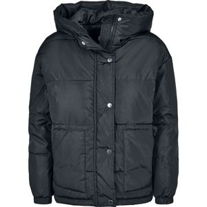 Urban Classics Dámská oversized prošívaná bunda s kapucí zimní bunda černá