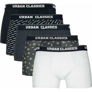 Urban Classics Balení 5 ks boxerek Boxerky cerná/šedá/bílá