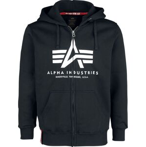 Alpha Industries Basic mikina na zip Mikina s kapucí na zip černá