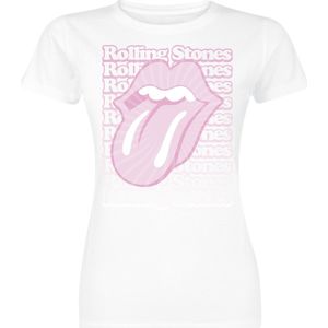 The Rolling Stones Faded Logo Repeat Dámské tričko bílá