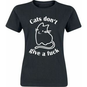 Cats Don't Give A Fuck Dámské tričko černá