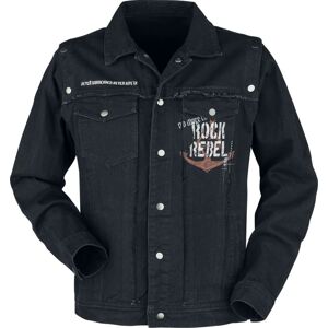 Rock Rebel by EMP Denimová bunda s potisky Džínová bunda černá
