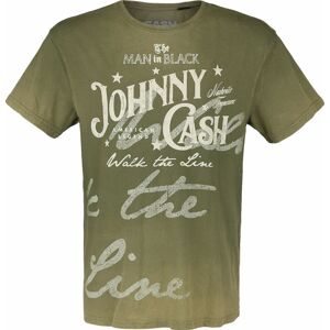 Johnny Cash American Legend Army Tričko khaki