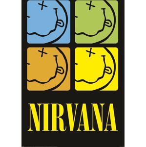 Nirvana Smiliey Squares plakát vícebarevný