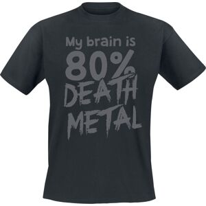 Sprüche My Brain Is 80% Death Metal Tričko černá