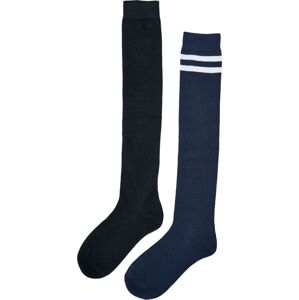 Urban Classics Balení 2 párů dámských univerzitních ponožek Ponožky cerná/modrá